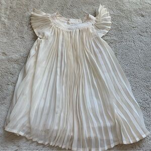 GAP Baby Cream Pleated Dress Size 12-18 months